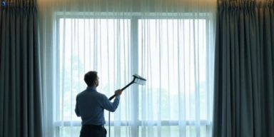 Commercial curtain steam cleaning service heritage-park hotels offices