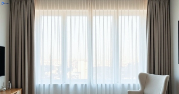 Freshly steam cleaned curtains in heritage-park QLD